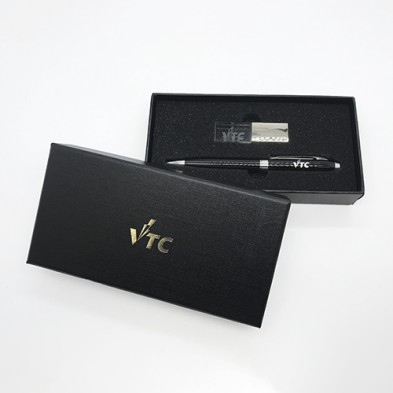 corporate metal pen  with spring clip-VTC