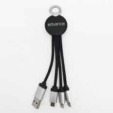 三合一發光USB充電線-Edvance