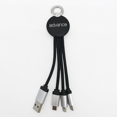 三合一发光USB充电线-Edvance