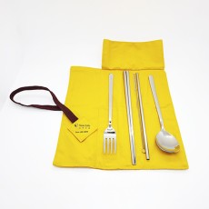Canvas Bag Stainless Steel Tableware 5 Set-Sun Life