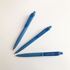 Prodir QS01 Plastic Push Transparent Polished Ball Pen with Plastic Clip-HBKU