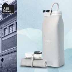 Curlable and Foldable Silicone Portable Water Bottle-TAI KWUN