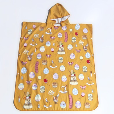 Beach quick-drying Kids Hooded Bath Towel-Gudetama