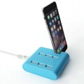 6-Port USB Charger Adapter Phone Stand Holder