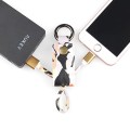 Leather Keychain USB Cable
