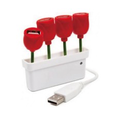 Rose flower USB hub