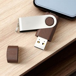 OTG Type C with Wood USB Flash Drive