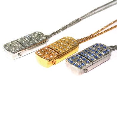 Crystal Jewelry case USB stick with necklace