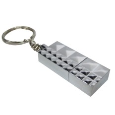 Metal case USB stick with keychain