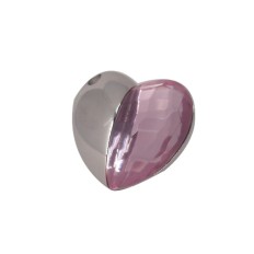 Heart shape Chrome Metal with crystal stone USB stick