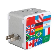 International Travel Power Adapter with Dual USB Charger