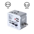 International Travel Power Adapter with Dual USB Charger