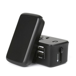 Travel adapter with power bank