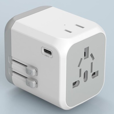 2AC socket + 1 type C newly upgraded travel adapter