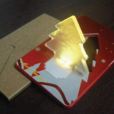 LED pocket card light (Xmas Tree Shape)