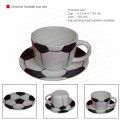 Football ceramic cup with plate set