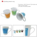 Promotion slant shape ceramic mug