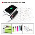 USB mobile battery charger 2600 mAh w/ LED  (power bank) 