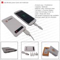 Executive USB mobile battery charger with LED 4000 mAh  (power bank) 