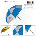 Golf umbrella with two layers