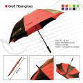 Golf umbrella with two colors fabric combination