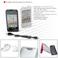 Portable external power for iPhone 4