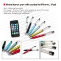 Metal touch pen with crystal for smartphone