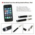 Metal touch pen for iPhone / iPad with hook and  iPhone needle on top