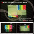 Sticky memo pad with fluorescent PET post-it 