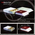 Slant cut hard cover memo pad 