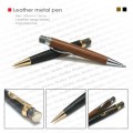 Leather corporate metal pen