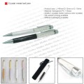 Crystal metal ball pen