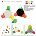 Pyramid shape florescent pen/highlighter