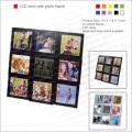 LCD clock with photo frame