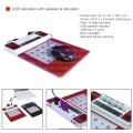 USB calculator with speaker & mousepad