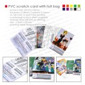 PVC scratch card with foil bag