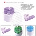 Plastic One week pill case (round shape)