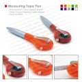 Measuring tape function ball pen