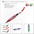 Plastic Pen in Thermometer shaped with polyester rope