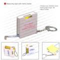 Measuring tape with memo holder