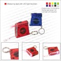 Measuring tape with LED light keychain