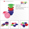 Silicon foldable bowl with lid (250ml)