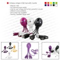 Octopus shape USB hub with 4 ports 