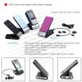 Mobile Phone Holder with USB Hubs card reader