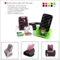 Mobile phone stand with LED light